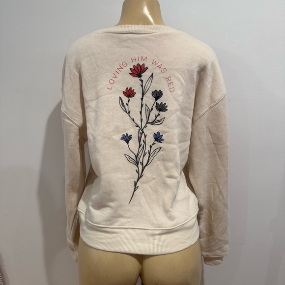 Taylor Swift Tops - Taylor Swift Loving Him Was Red Sweatshirt Womens Sz S Pullover Album Merch